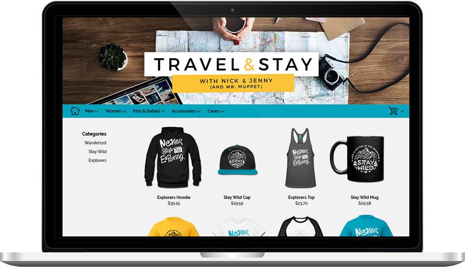 Open a free online store with products to sell