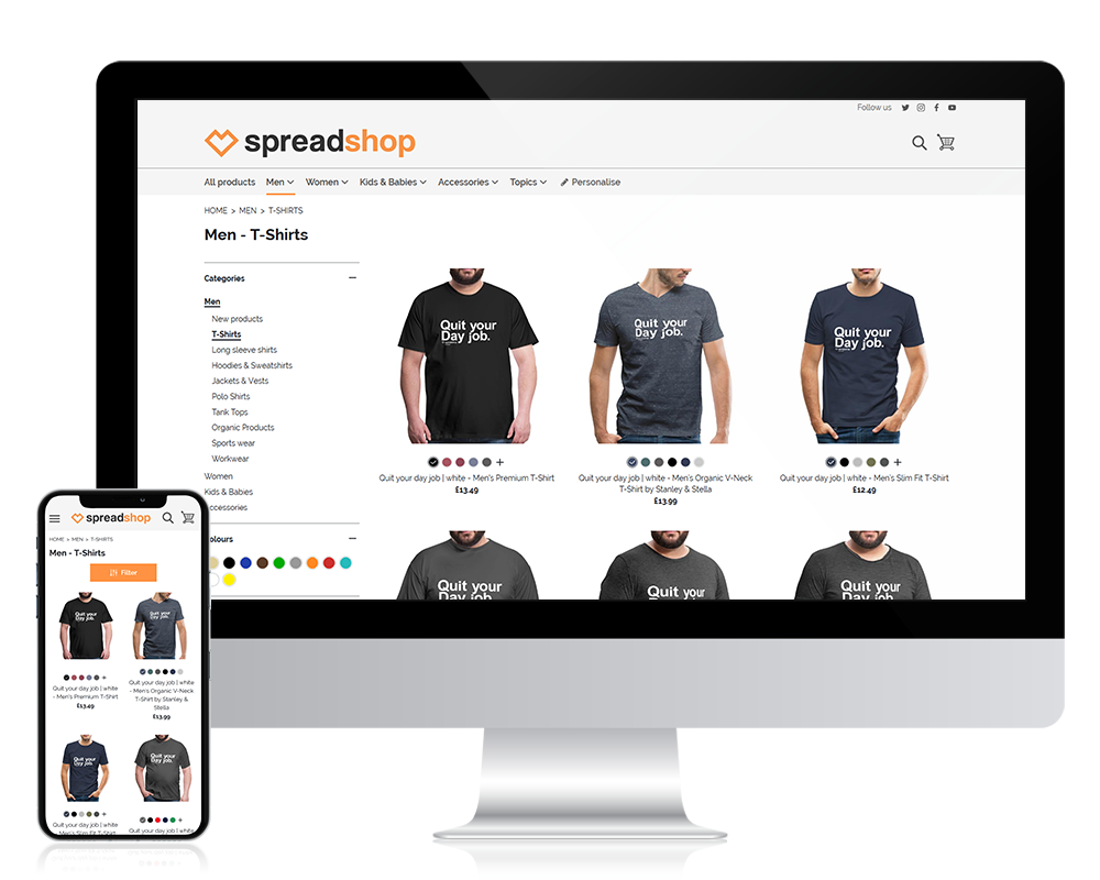 Free Online Shop For Branded Merchandise Spreadshop