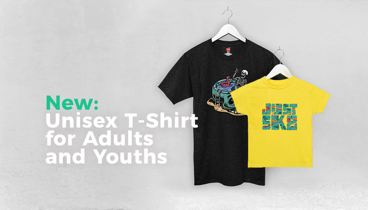 New: Unisex T-Shirt for Adults and Youths