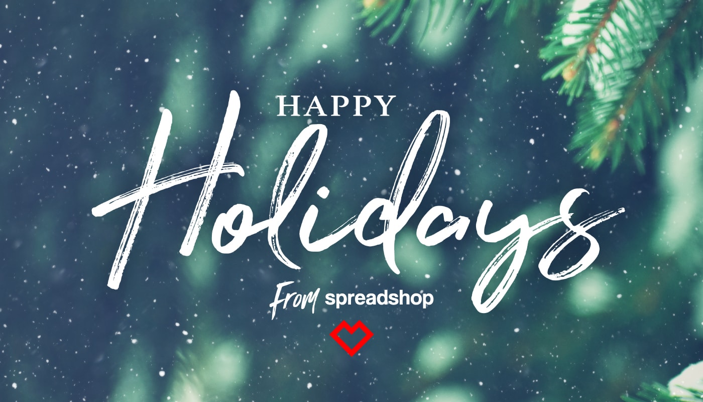 happy holidays from spreadshop