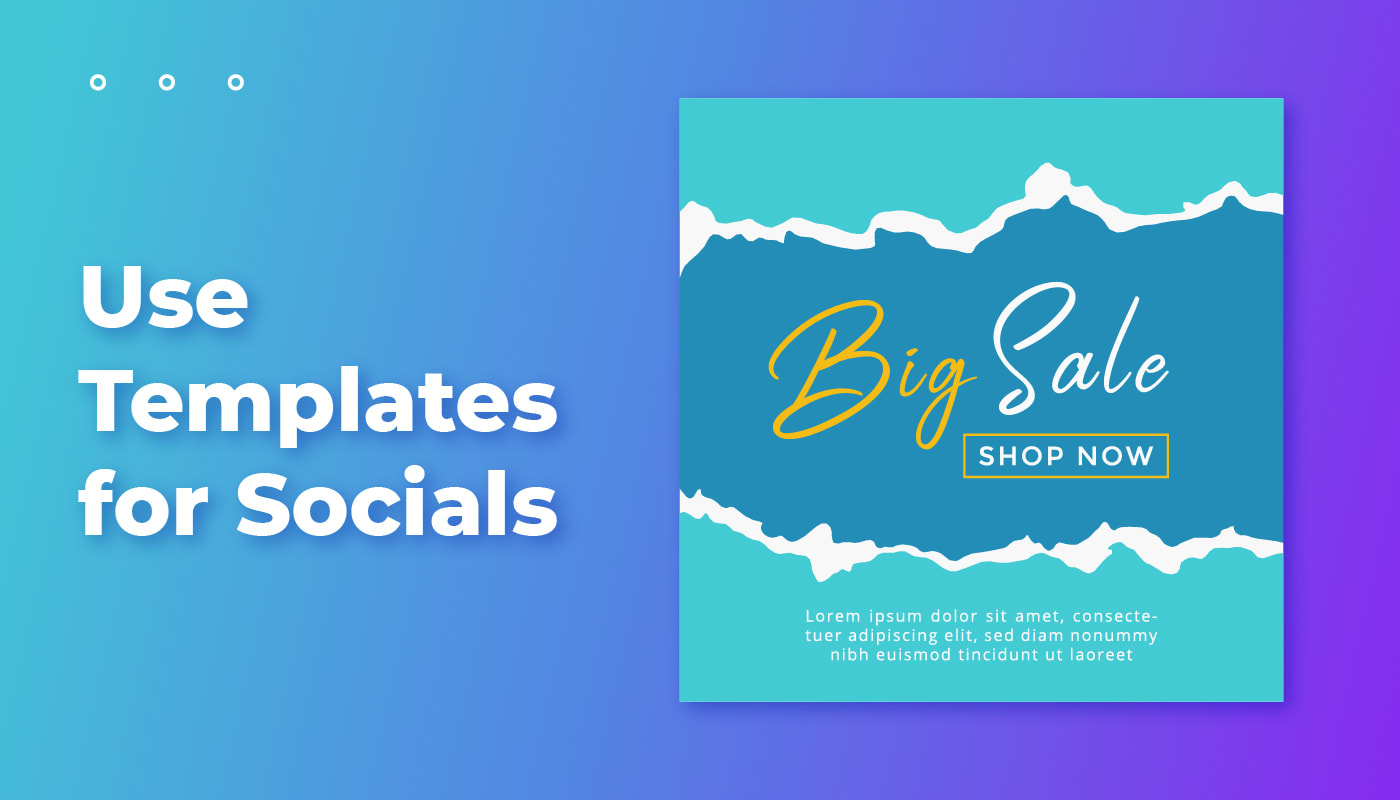 use templates for socials