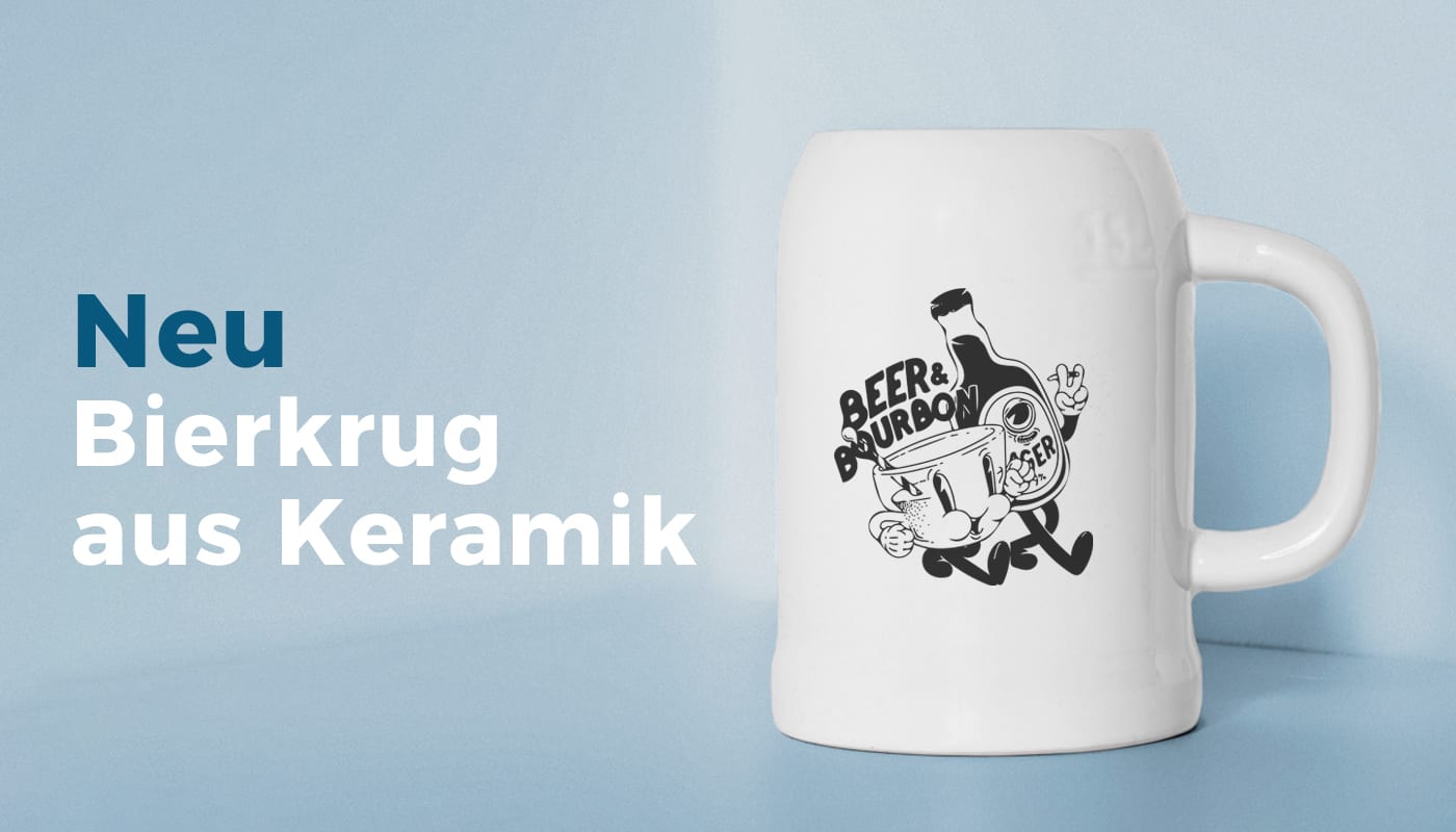Neu bei Spreadshop: Bierkrug aus Keramik