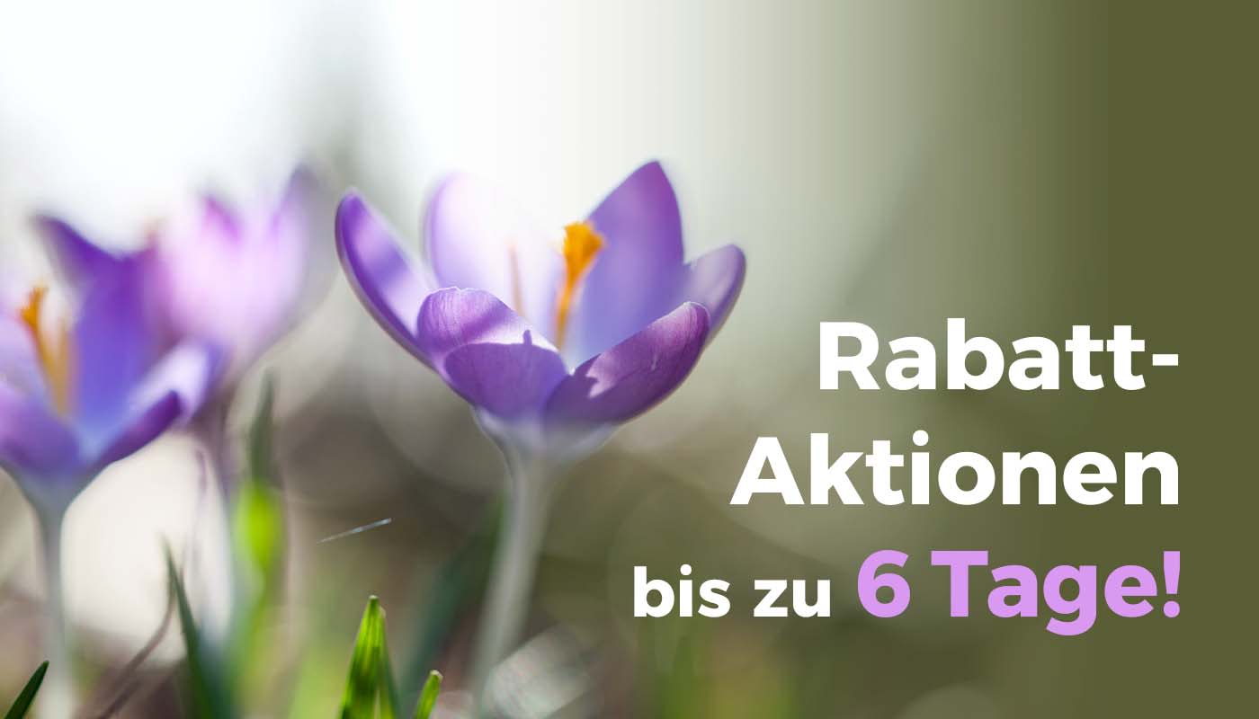 Frühlingshafte Rabatt-Aktionen März, April